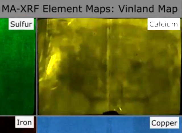 Calcium on the Vinland Map, MA-XRF analysis